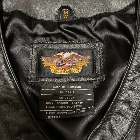 Leather Harley Davidson Vest - Picture 2 of 5